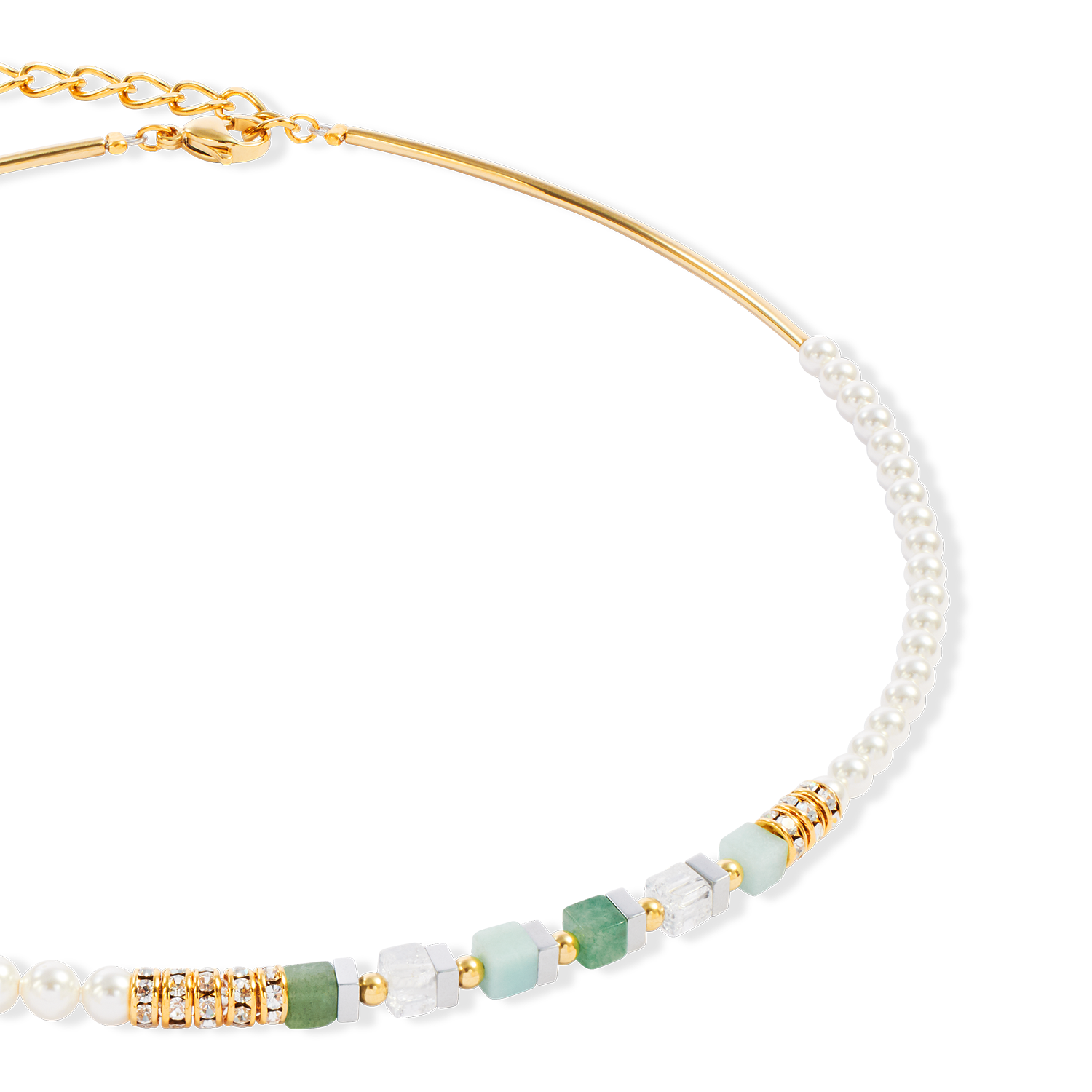 Precious Fusion Offset necklace gold-green