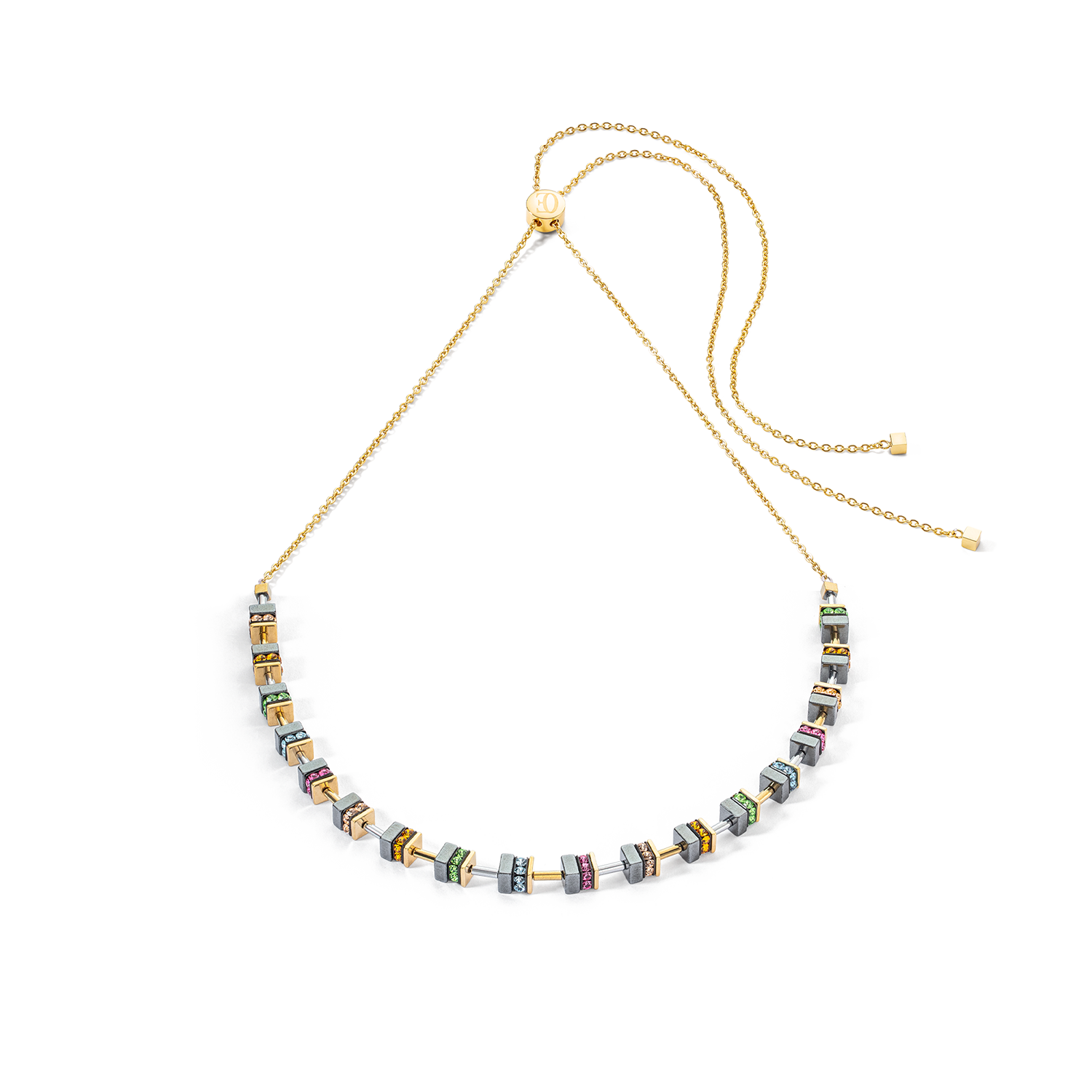 Sparkling Classic Chain necklace gold multicolour