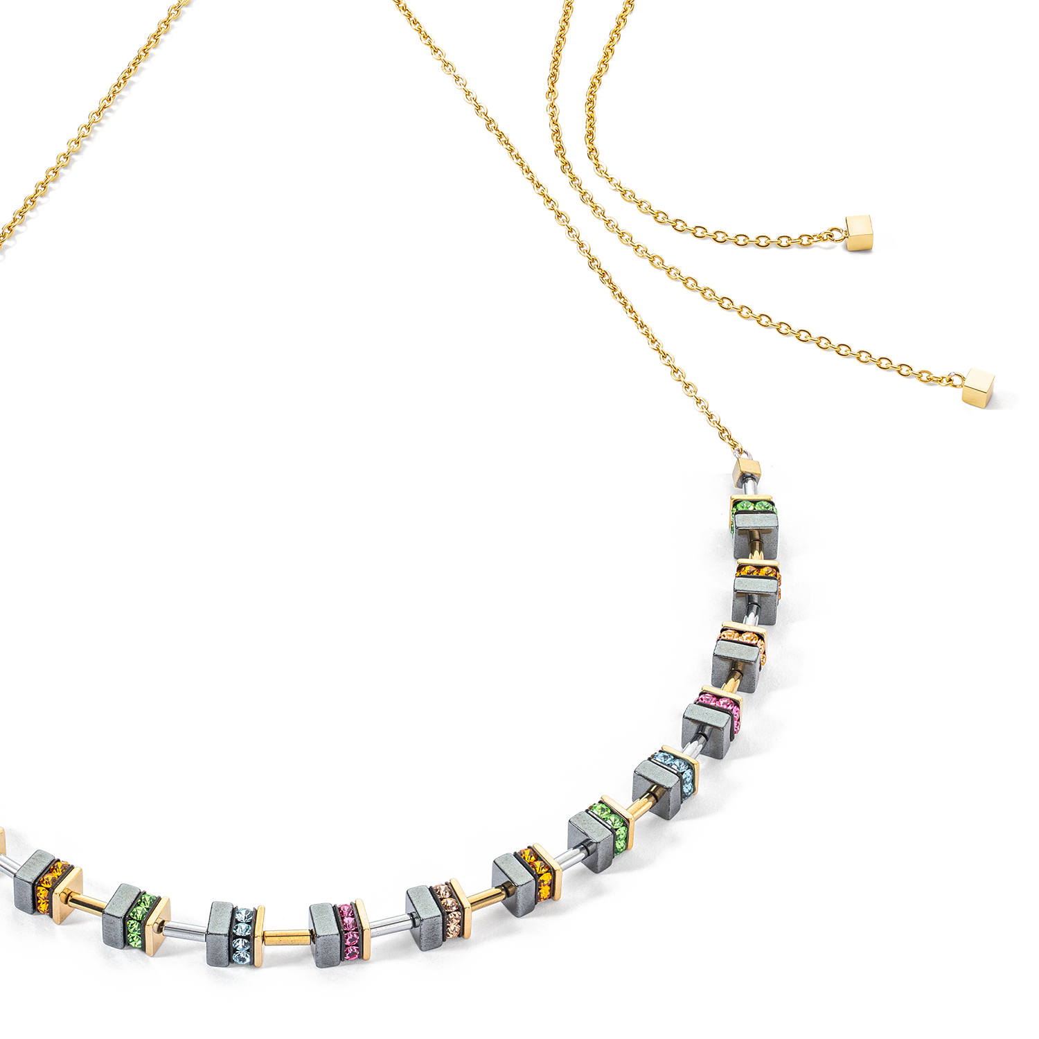 Sparkling Classic Chain necklace gold multicolour