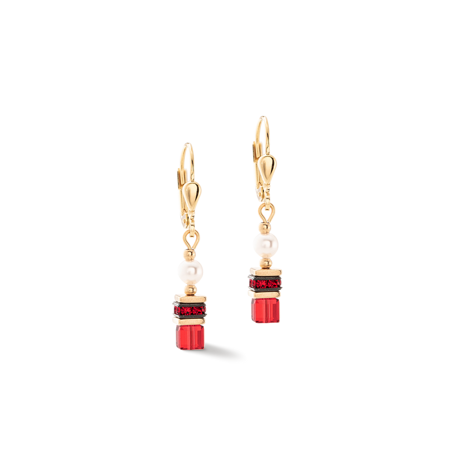 Sparkling Princess earrings gold-red