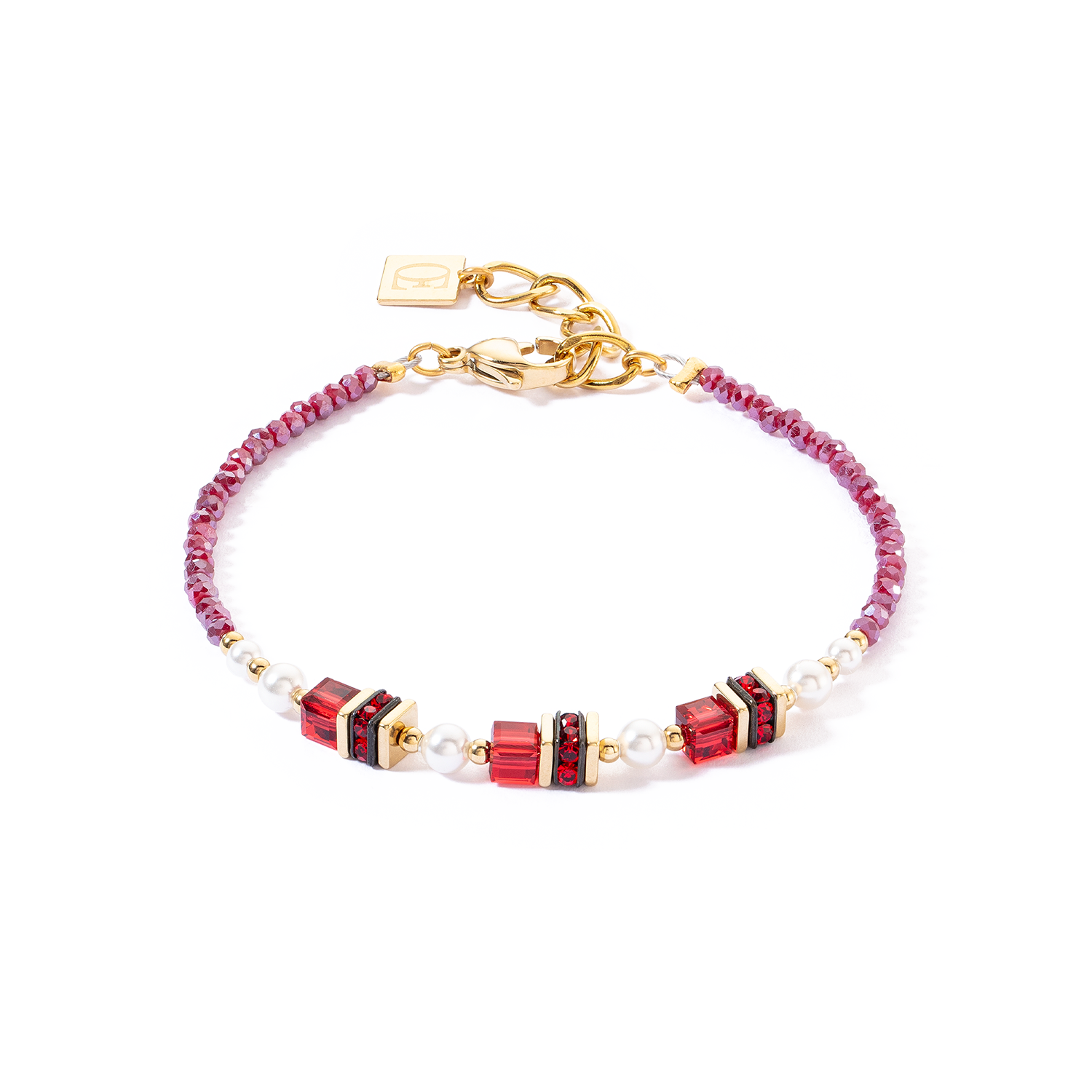 Sparkling Princess bracelet gold-red