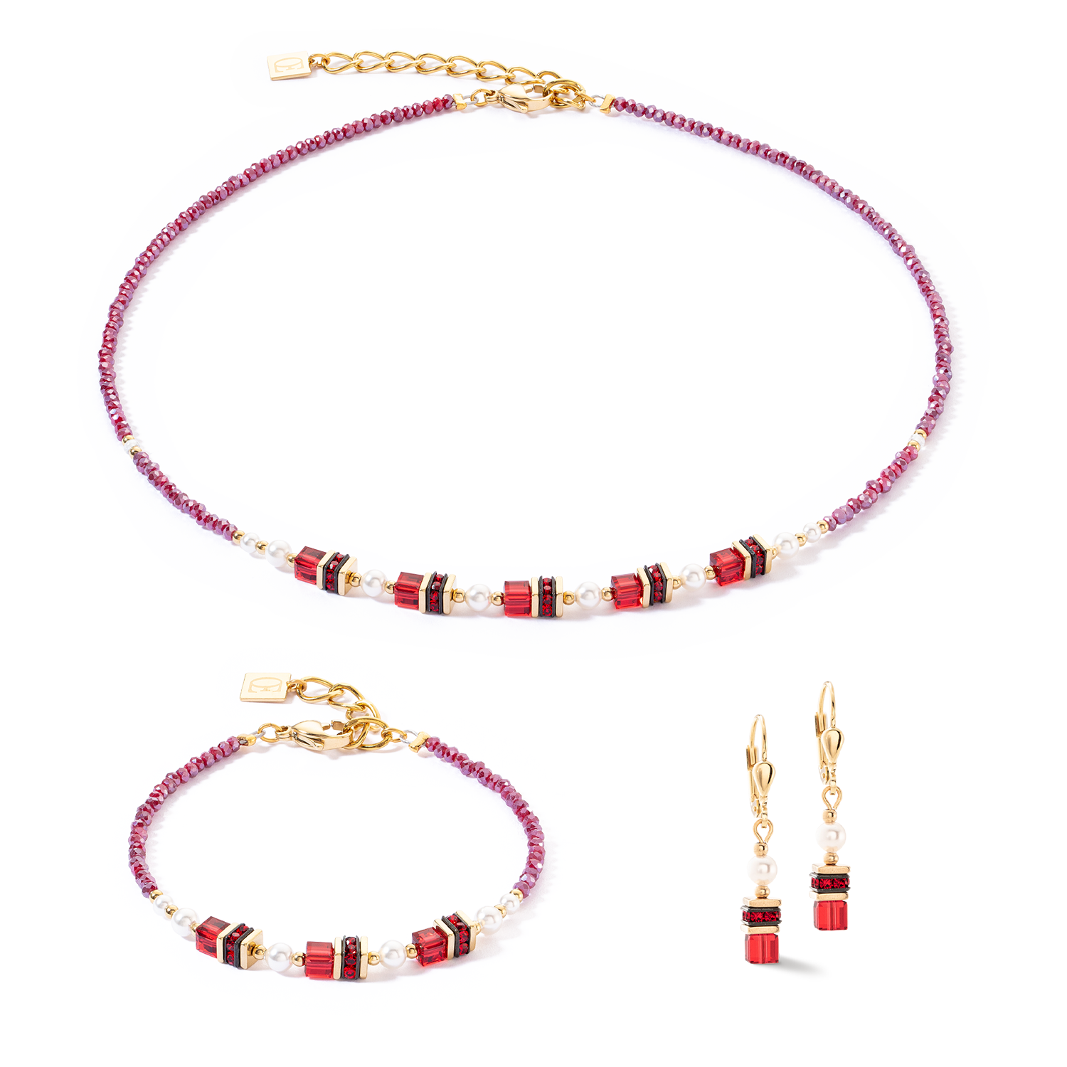 Sparkling Princess bracelet gold-red