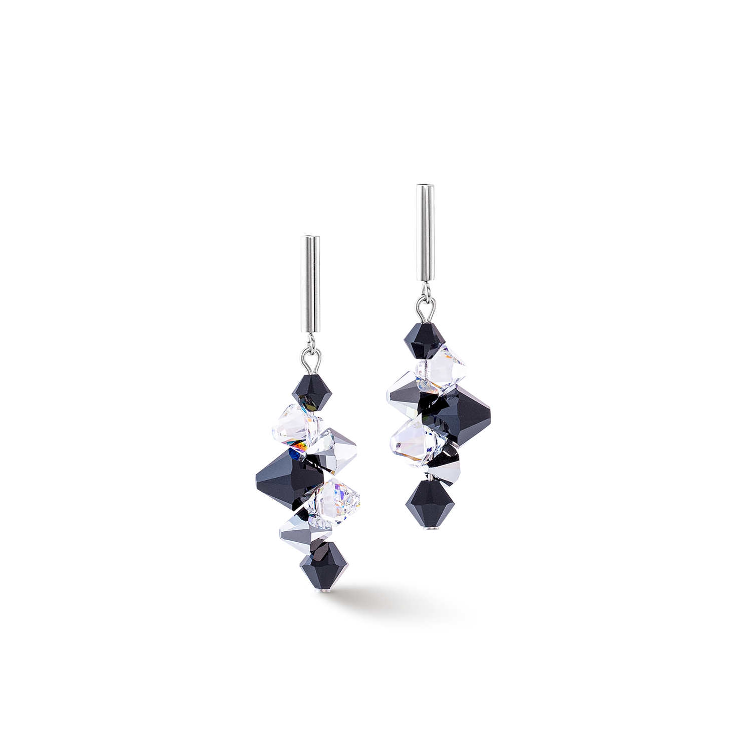 Dancing Crystals Update earrings silver-black