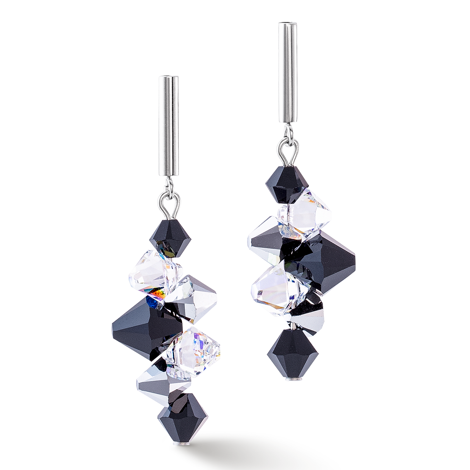 Dancing Crystals Update earrings silver-black