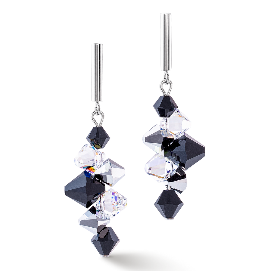 Dancing Crystals Update earrings silver-black