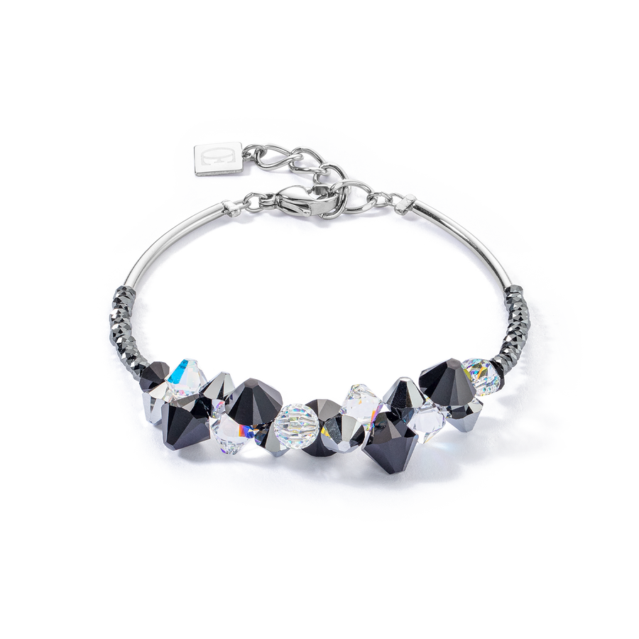 Dancing Crystals Update bracelet silver-black