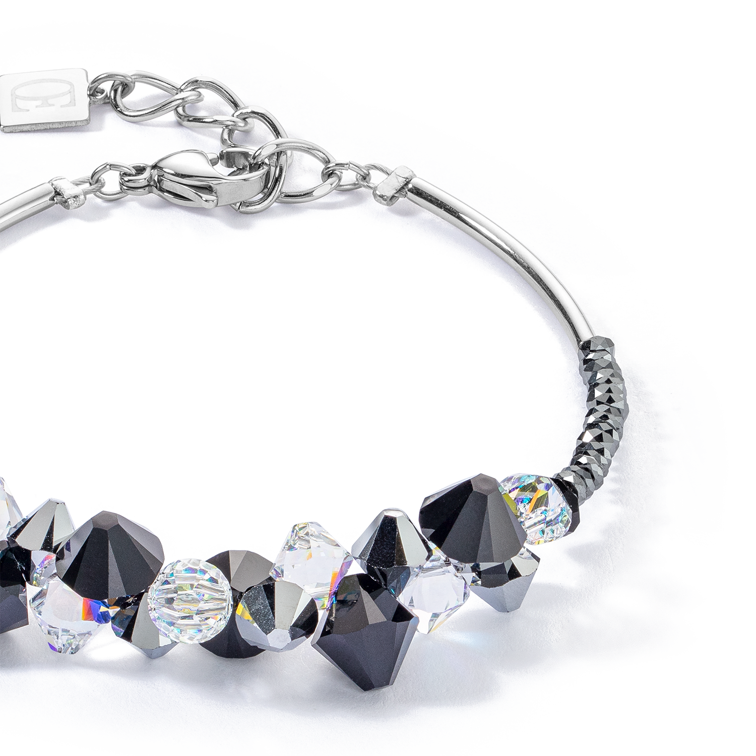 Dancing Crystals Update bracelet silver-black