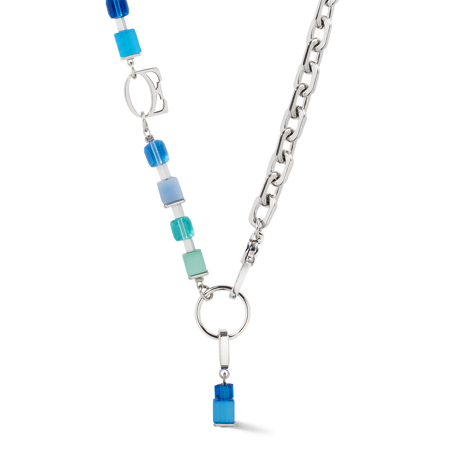 Necklace Cube Fusion Charm Silver-Ocean