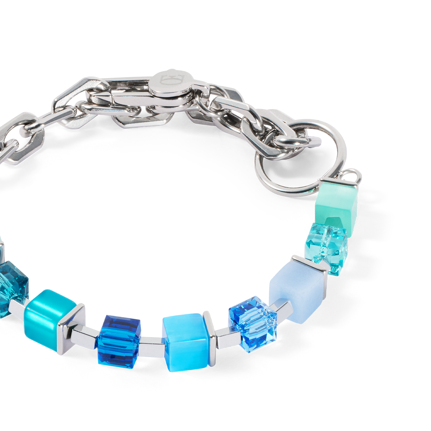 Bracelet Cube Fusion Charm Silver-Ocean