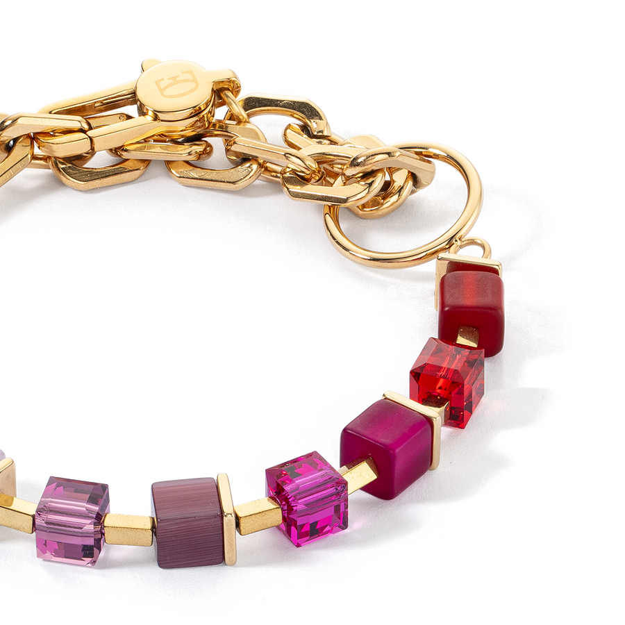 Bracelet Cube Fusion Charm gold-red