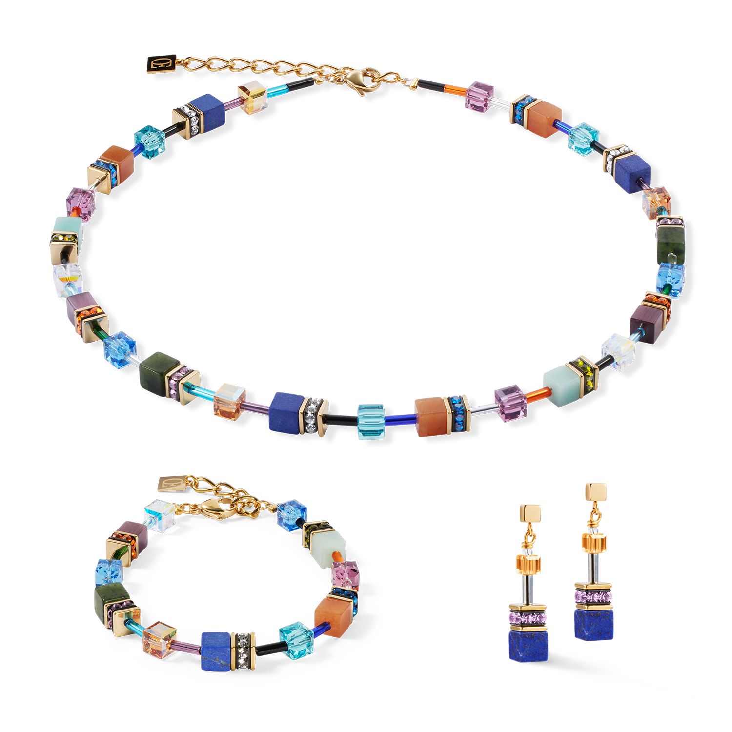 GeoCUBE® Iconic Precious necklace multicolour motion