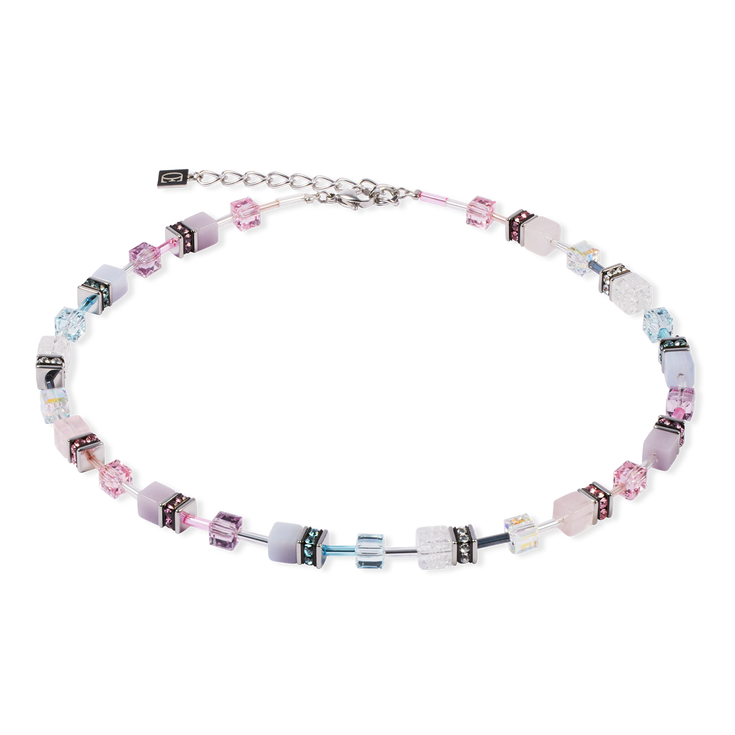 GeoCUBE® Iconic Precious necklace pink-lilac