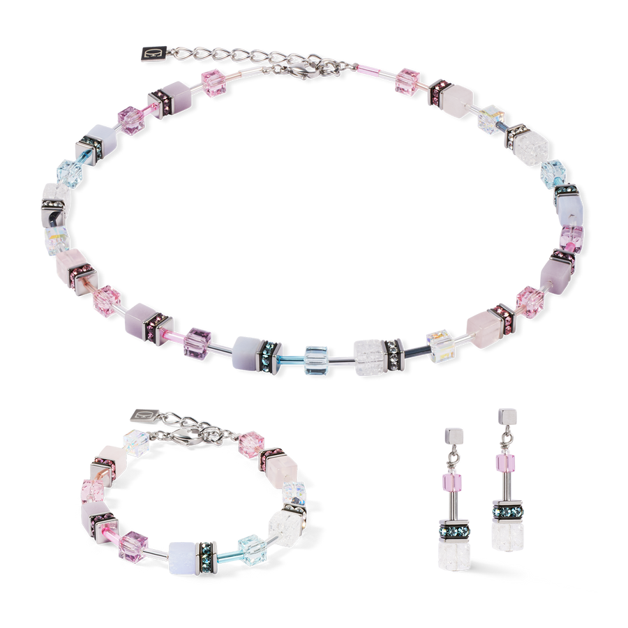 GeoCUBE® Iconic Precious necklace pink-lilac