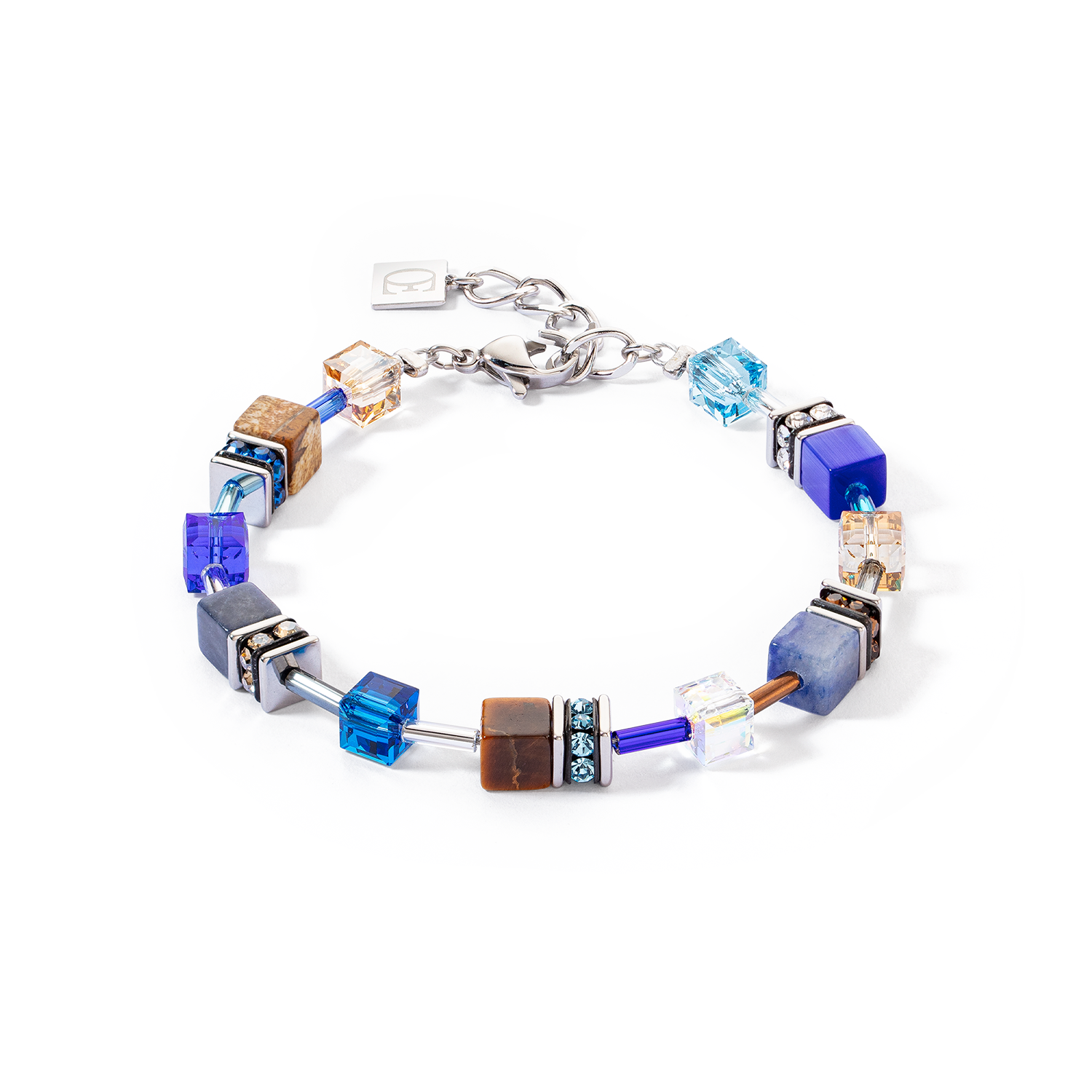 GeoCUBE® Iconic Precious bracelet blue-brown