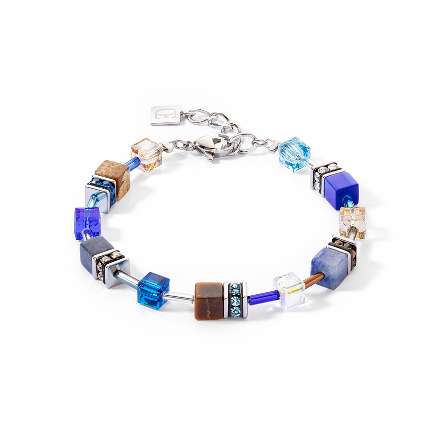 GeoCUBE® Iconic Precious bracelet blue-brown