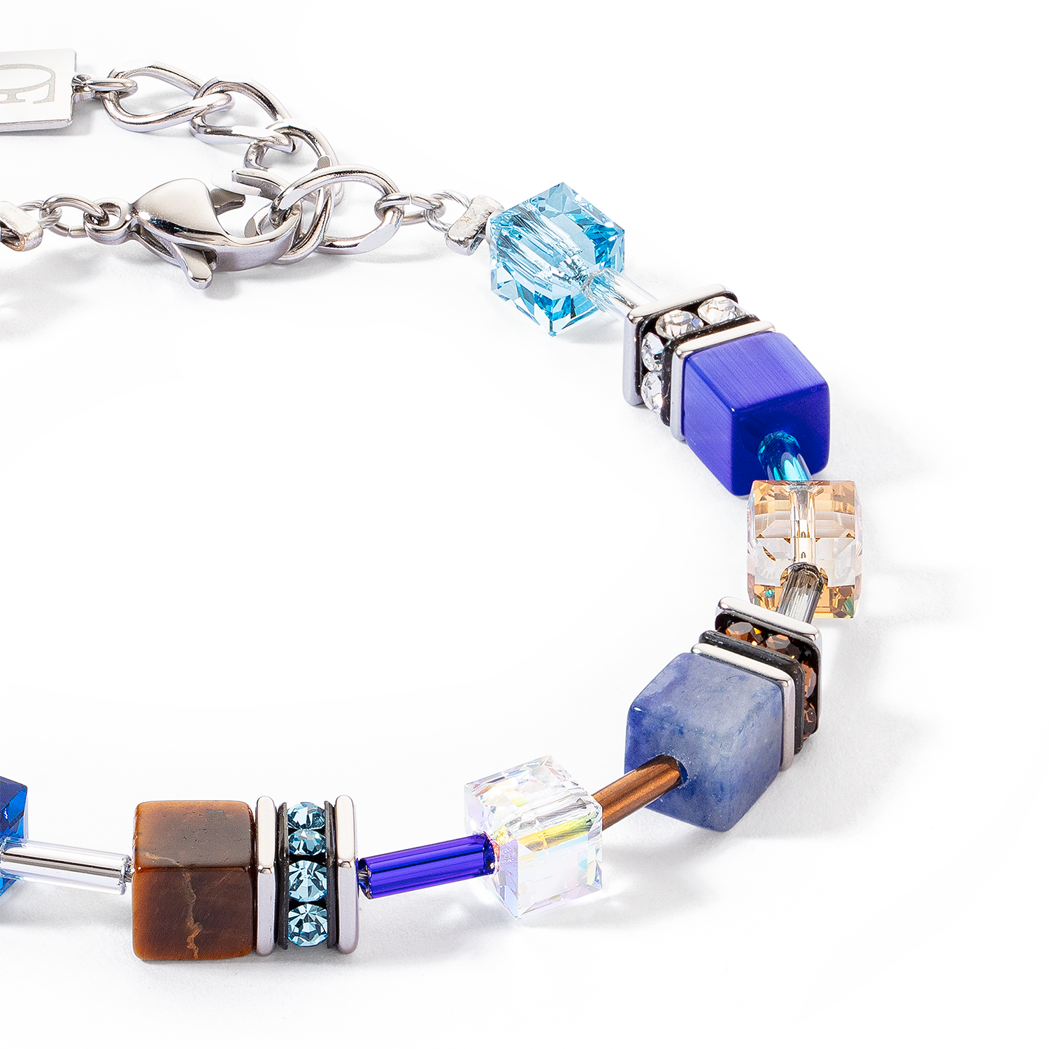 GeoCUBE® Iconic Precious bracelet blue-brown