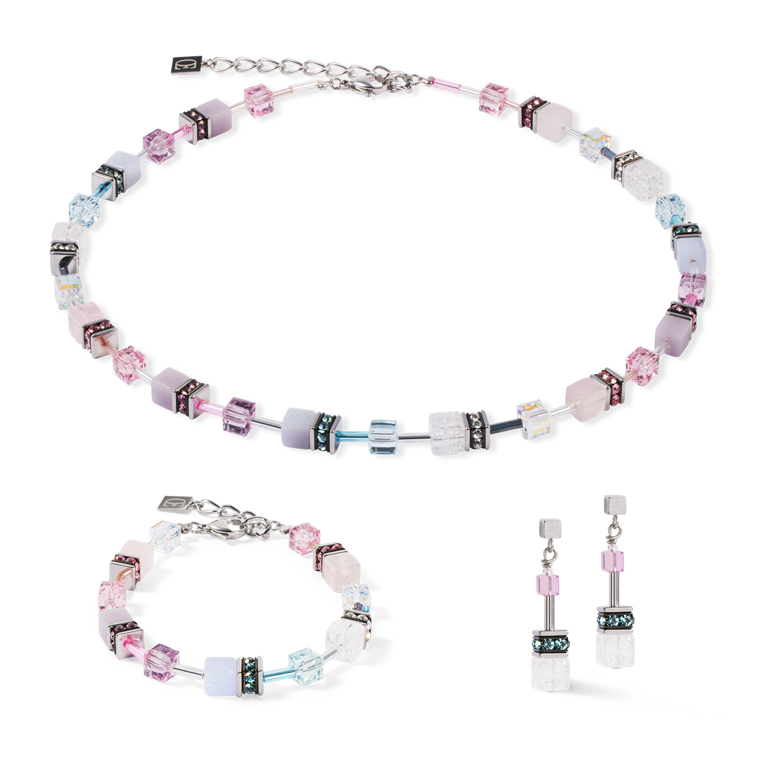 GeoCUBE® Iconic Precious bracelet pink-lilac