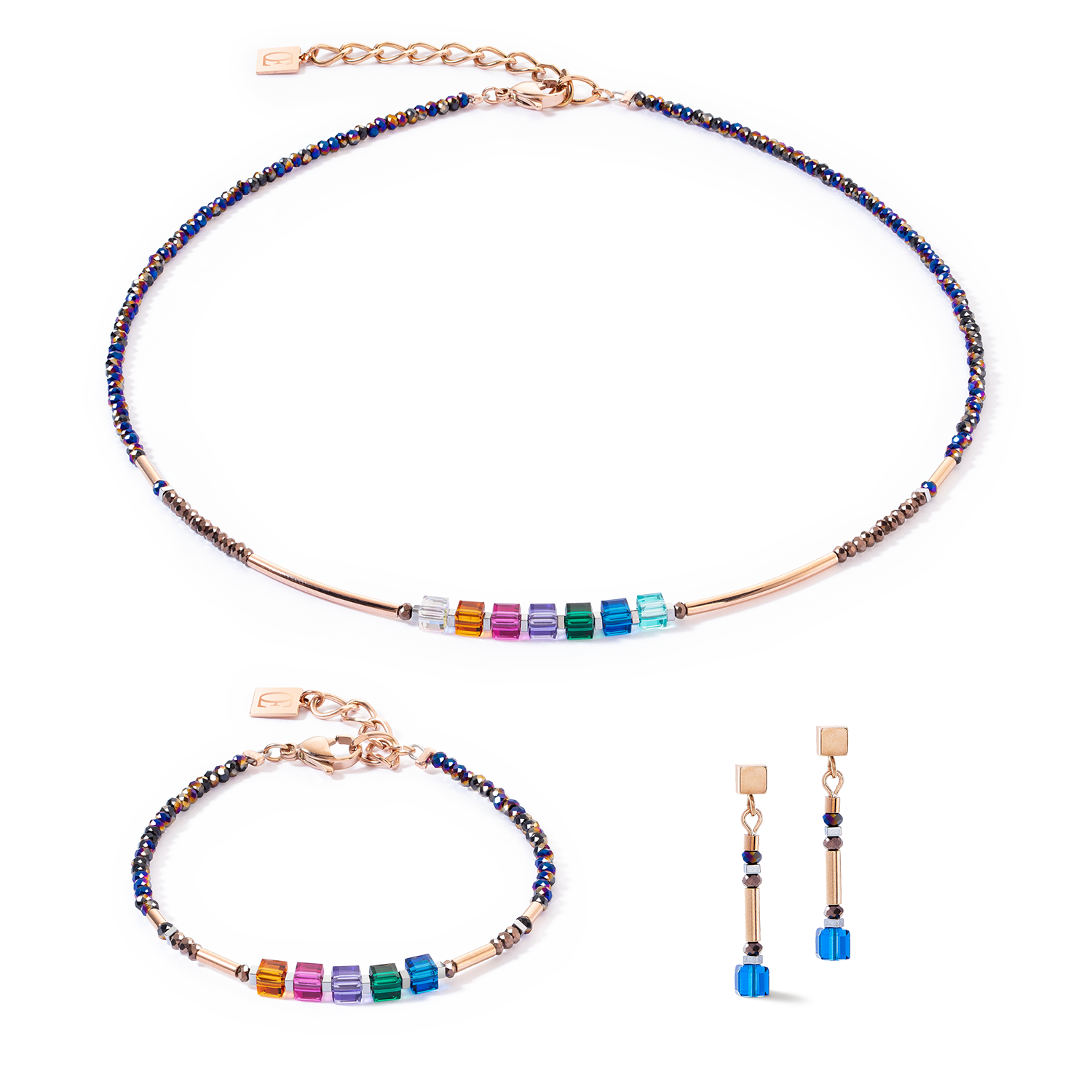 Cube Story Minimalistic Sparkling bracelet Multicolour Autumn