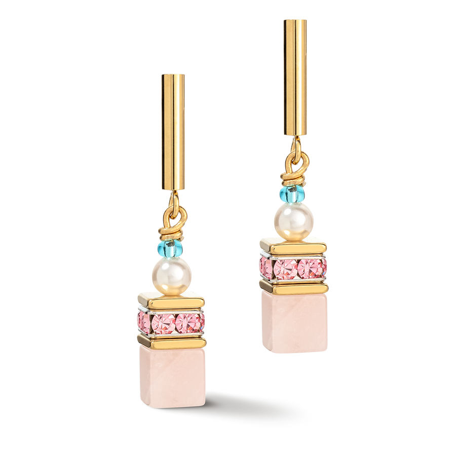 GeoCUBE® Precious Fusion Pearls earrings multicolour pastel