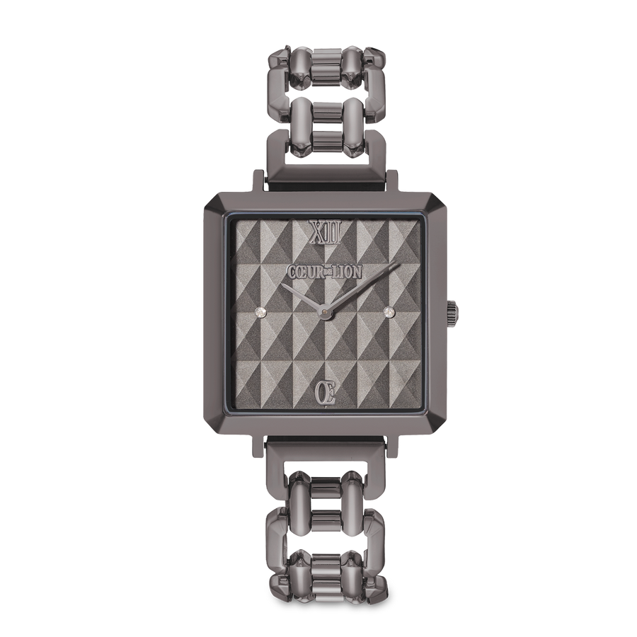 Watch Iconic Cube Spikes Statement anthracite