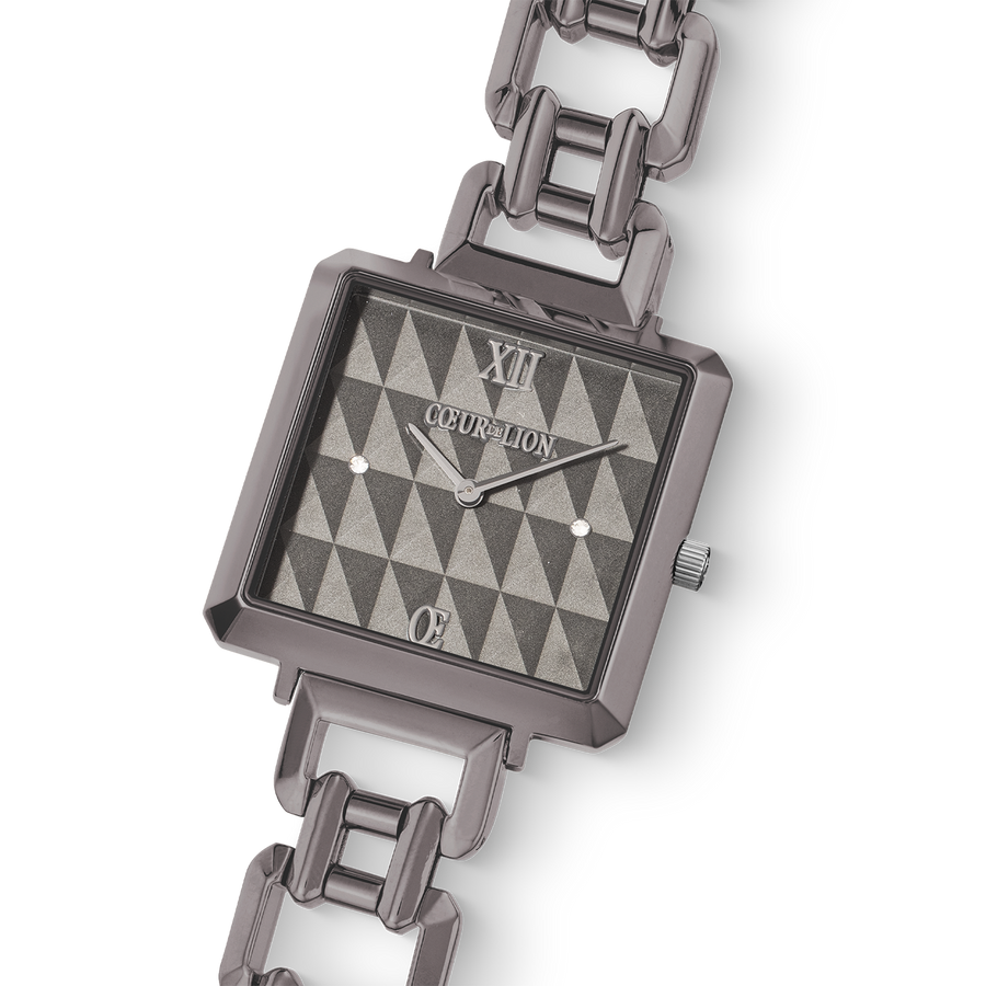 Watch Iconic Cube Spikes Statement anthracite