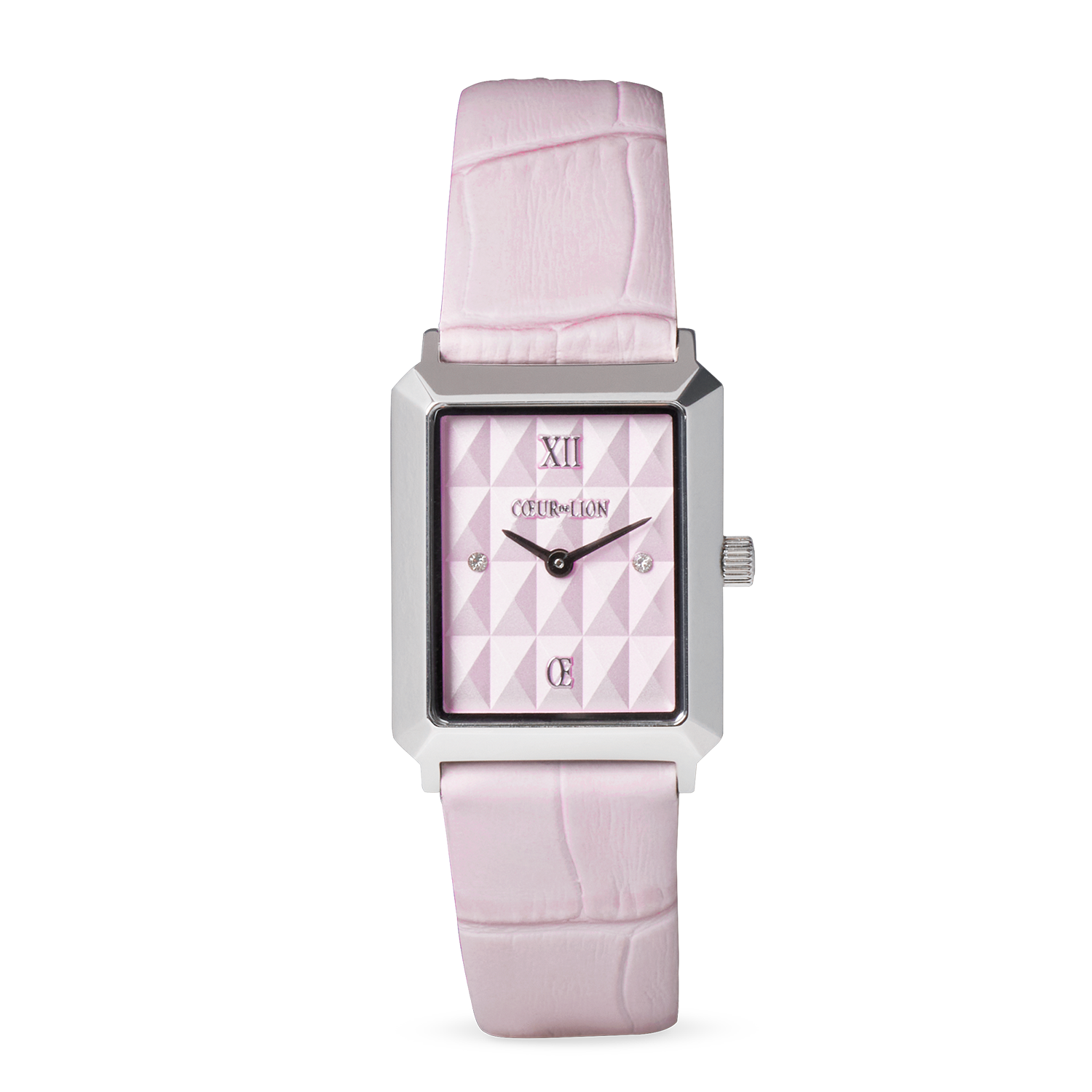 Gift Set Watch Iconic Spikes Rosé Silver & GeoCUBE® Iconic Precious bracelet pink-lilac