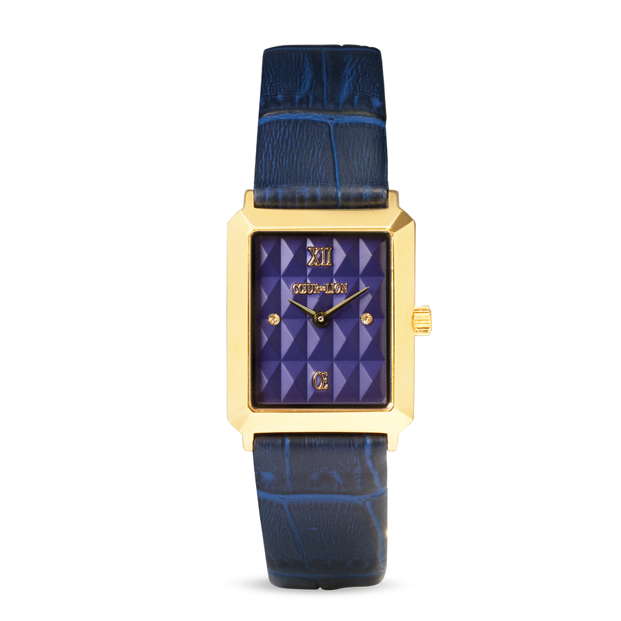 Watch Iconic Spikes Midnight Blue Gold & GeoCUBE® Iconic Precious bracelet multicolour motion