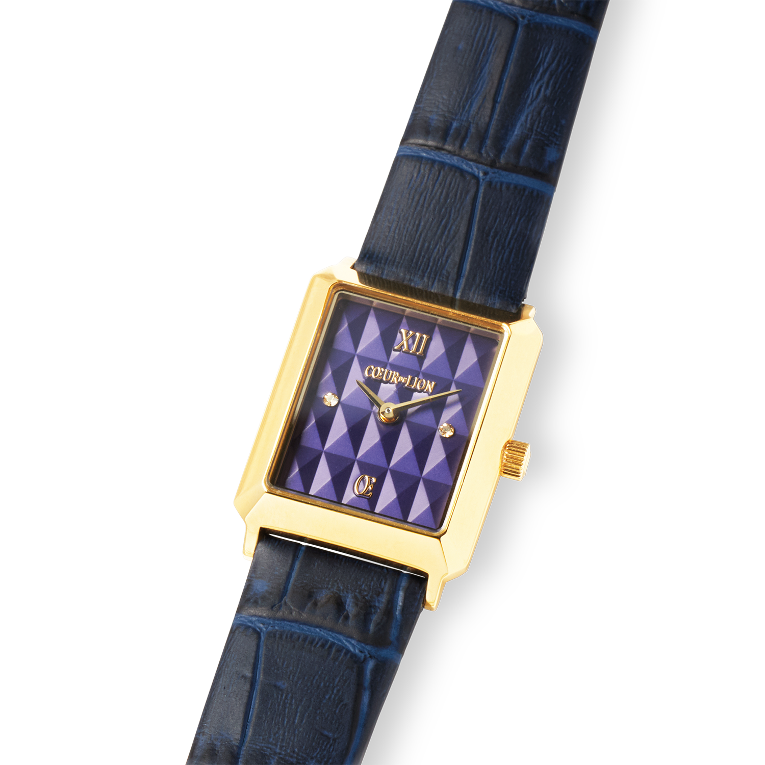 Watch Iconic Spikes Midnight Blue Gold Bracelet Leather Midnight Blue