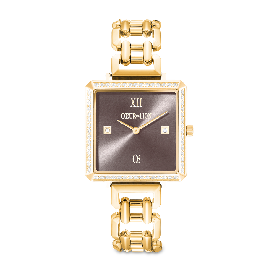 Watch Iconic Cube Sparkling Mystic Mocca Statement gold