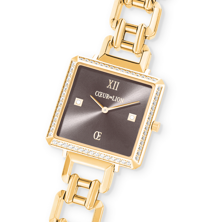 Watch Iconic Cube Sparkling Mystic Mocca Statement gold