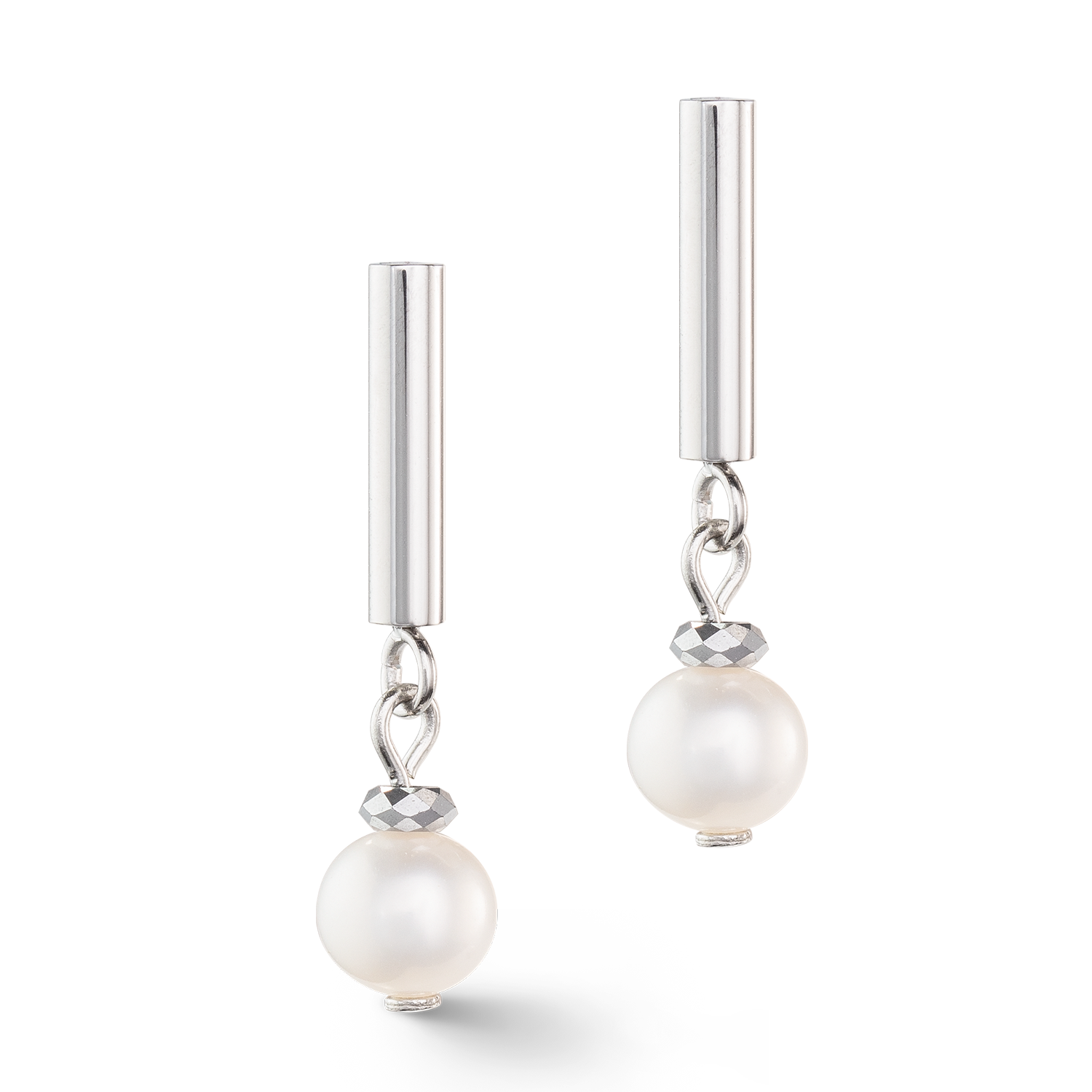 Classy freshwater pearl earrings silver