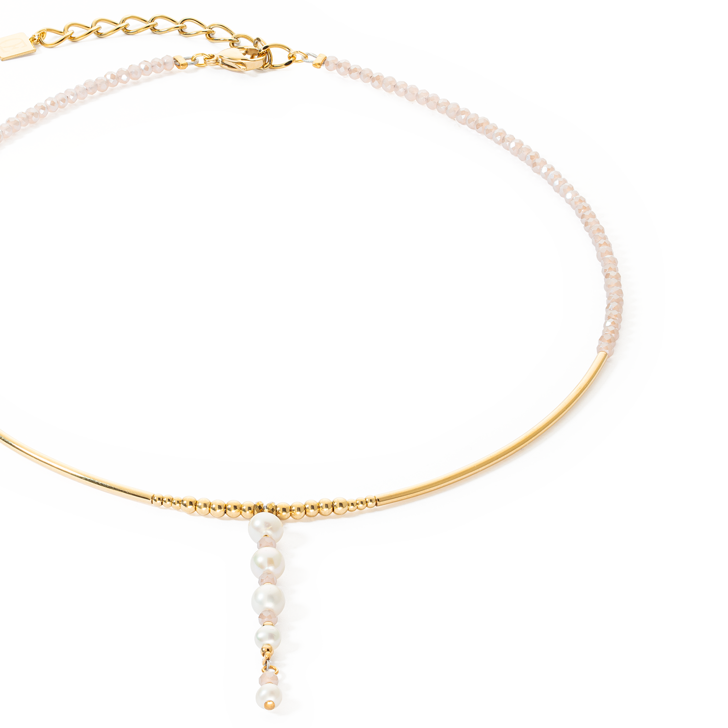 Necklace Drops Freshwater pearls gold