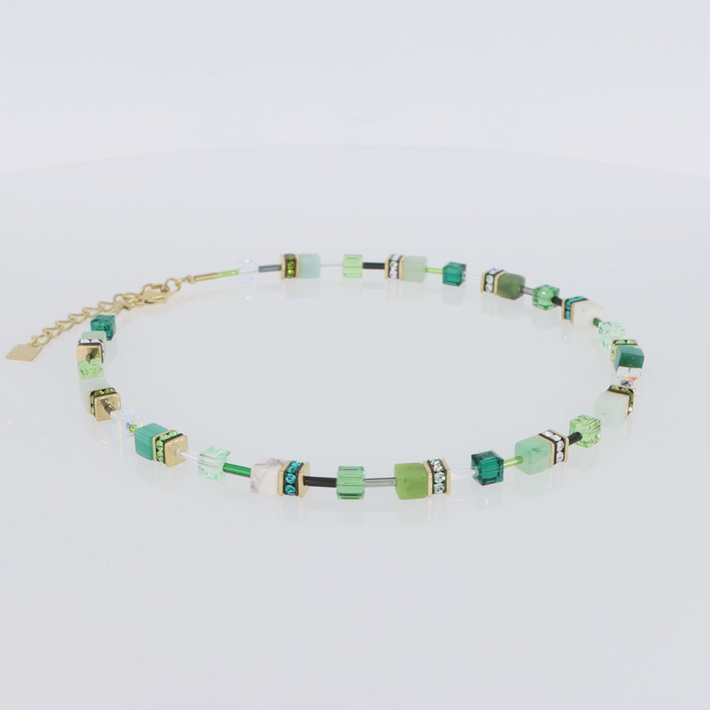 Coeur de Lion Geo Cube Iconic Precious Necklace Multi Color | Giving Tree Gallery