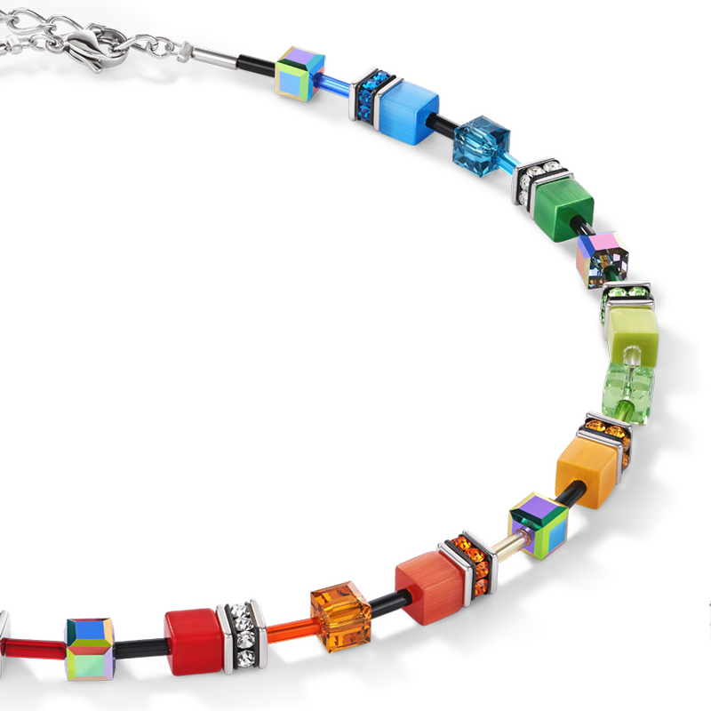 GeoCUBE® necklace multicolour rainbow