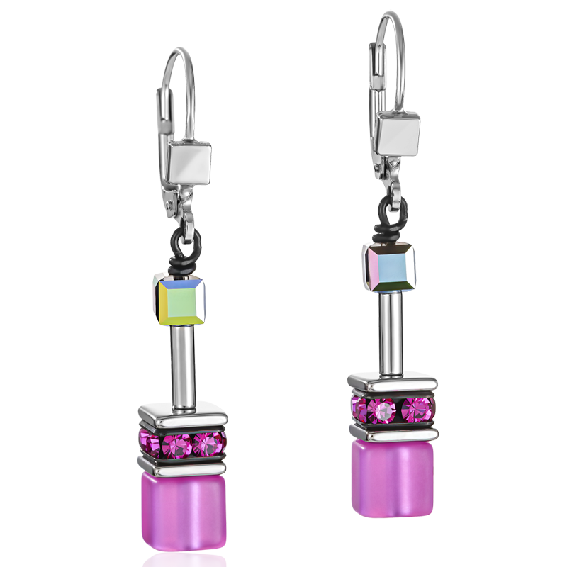 GeoCUBE® Earrings pink