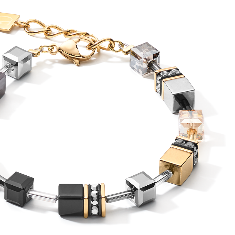 GEOCUBE® Bracelet grey-gold