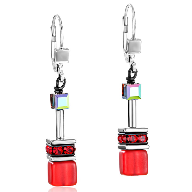 GeoCUBE® Earrings red