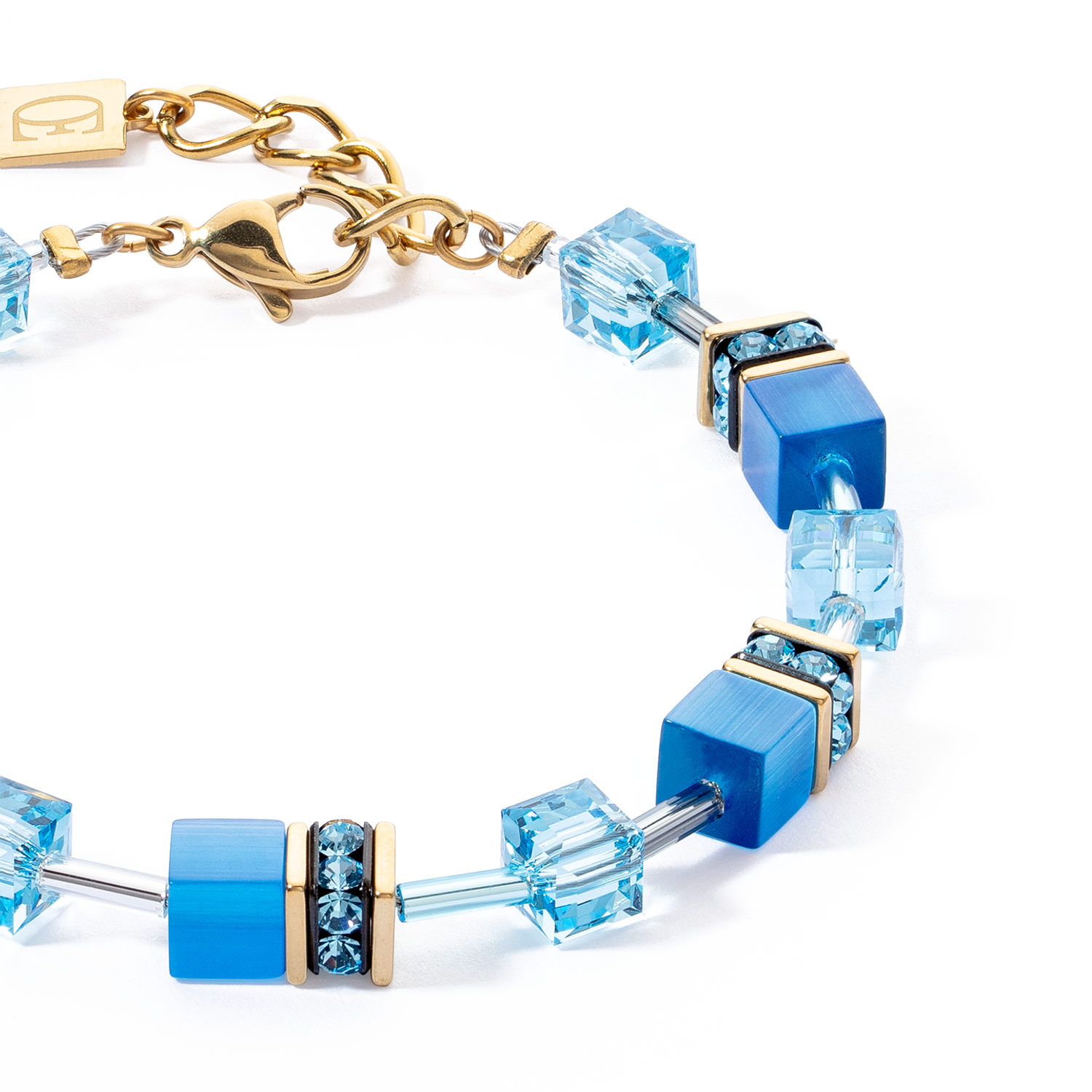 GeoCUBE® Iconic Mono Gold bracelet turquoise