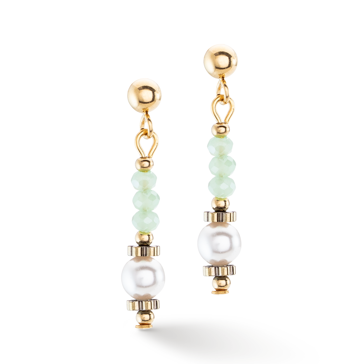 Earrings Little Twinkle Pearl Mix light green