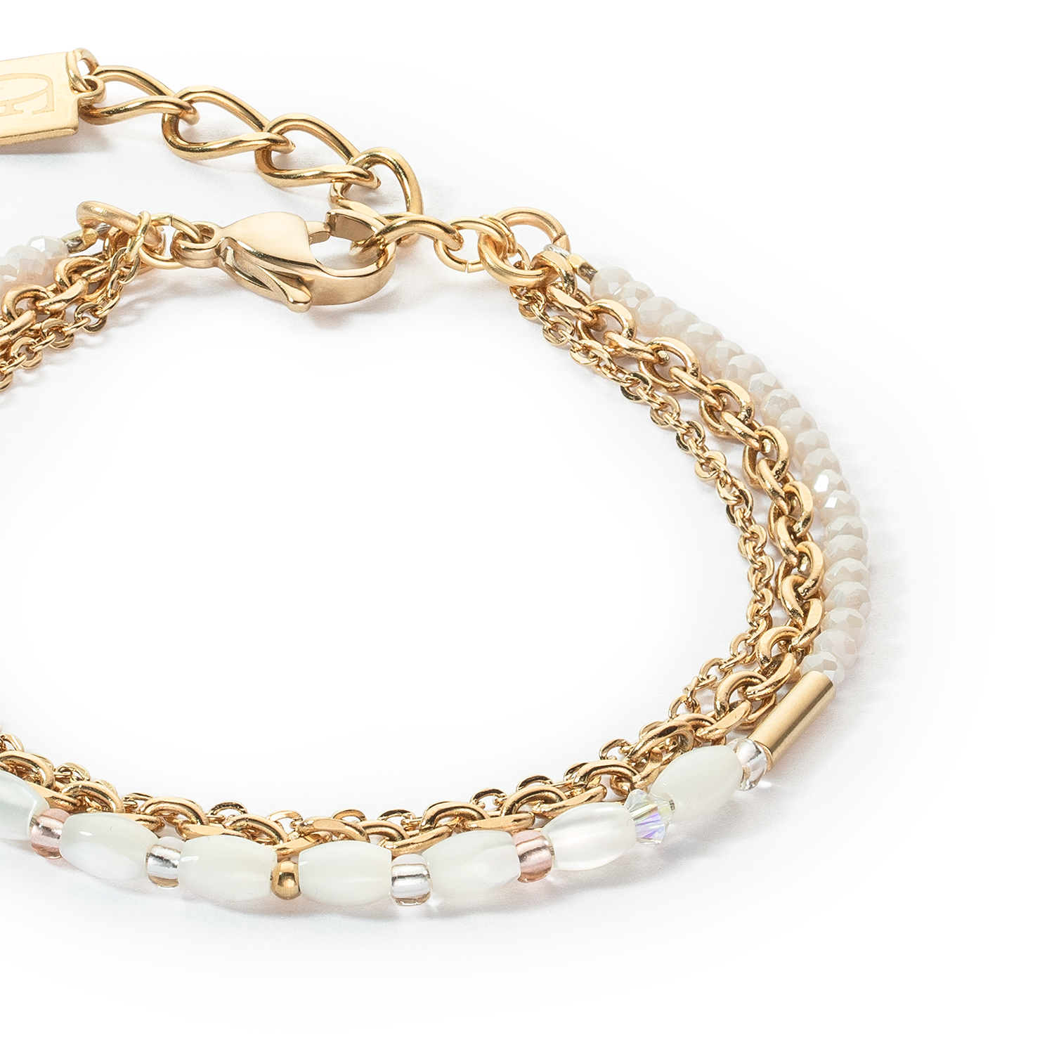 Brilliant Square Layer bracelet gold